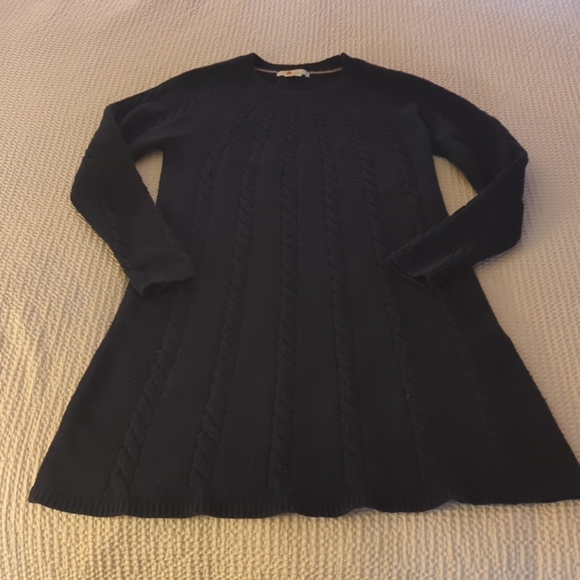 Boden Cynthia Cable Knit Wool Cotton Blend Navy Swing Dress Size 8 - Picture 7 of 10
